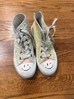 Joe Boxer Kids High-Top Smiley Sneakers - Yellow/White